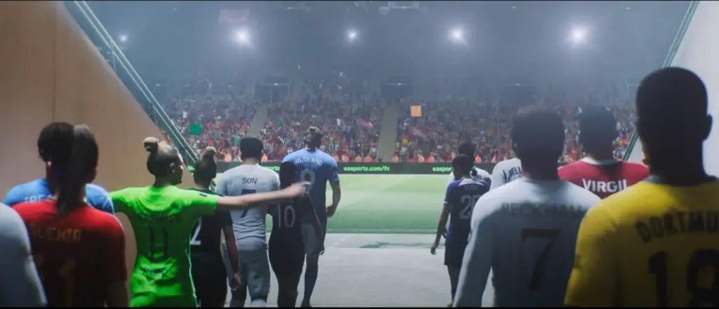 All the players filing out at the end of EA Sports FC 24 reveal trailer