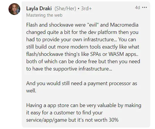 Draki think charging game developers 30% commission on sales is too high