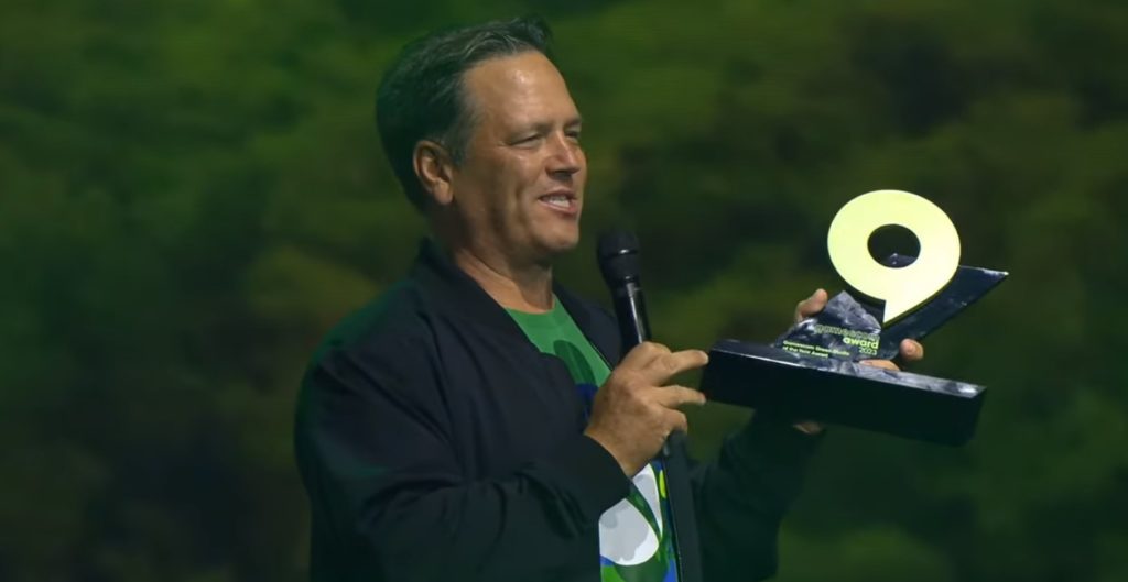 Phil Spenser received the award on behalf of Xbox