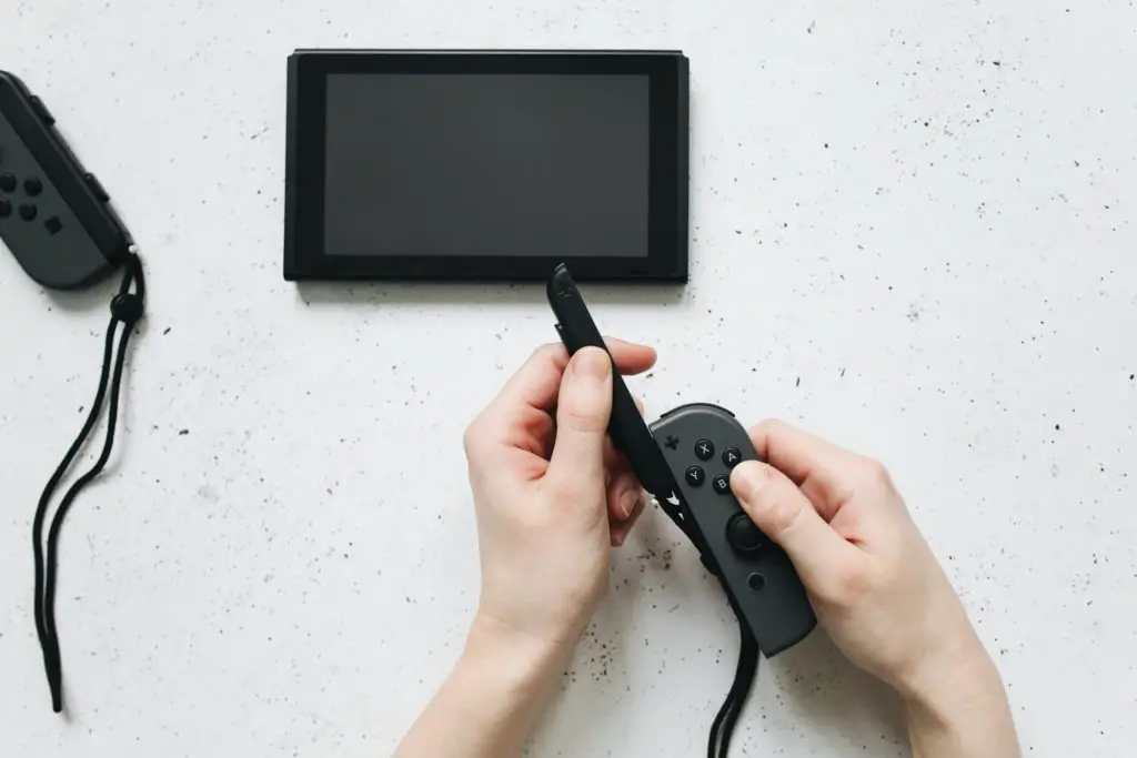 Nintendo Switch separated from the controller