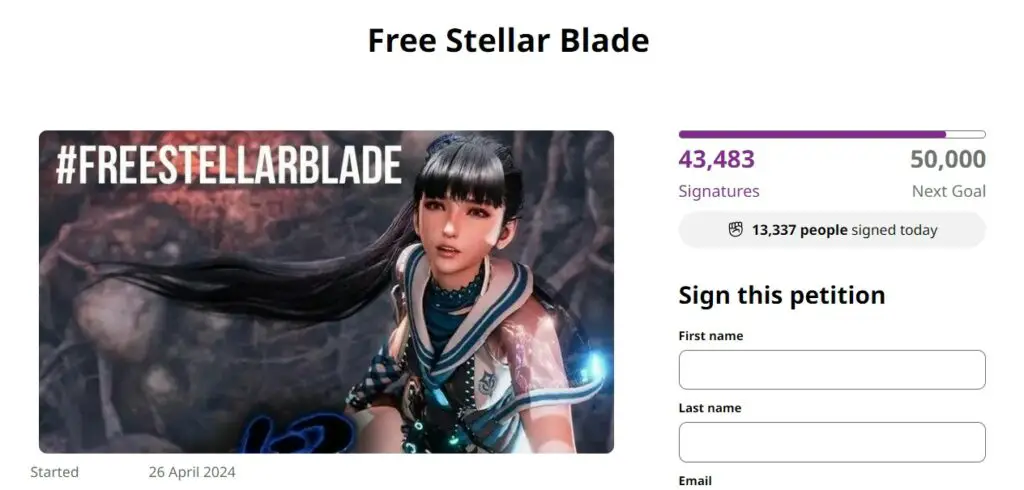 Former Blizzard Entertainment Executive Start A Petition To Remove Stellar Blade Censorship