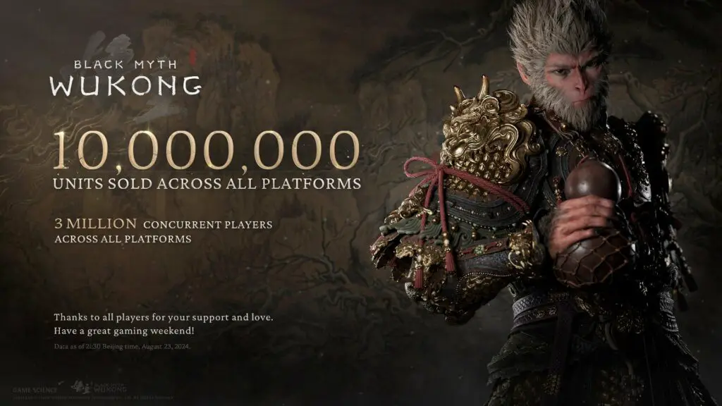 Black Myth Wukong Sold 10 Million Copies In 3 Days