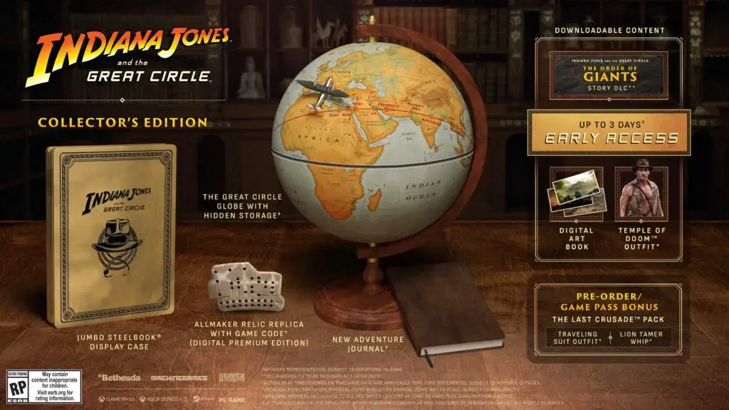 A Peek At The Content Of Indiana Jones And The Great Circle’s Collector’s Edition