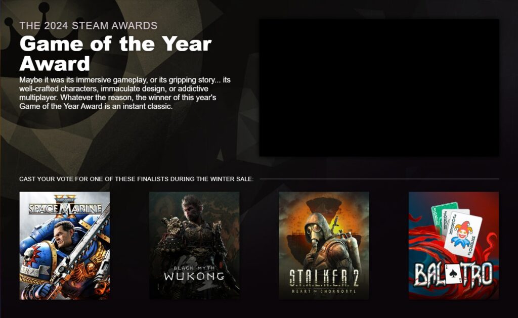 Voting For The 2024 Steam Awards Is Now Live