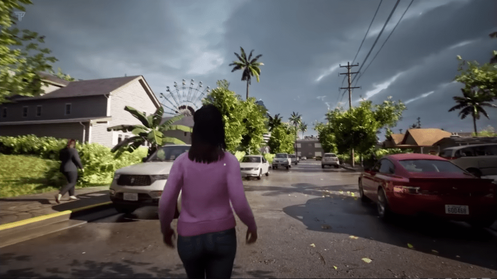 GTA 6 trailer leak shows Lucia walking through crowded Vice City