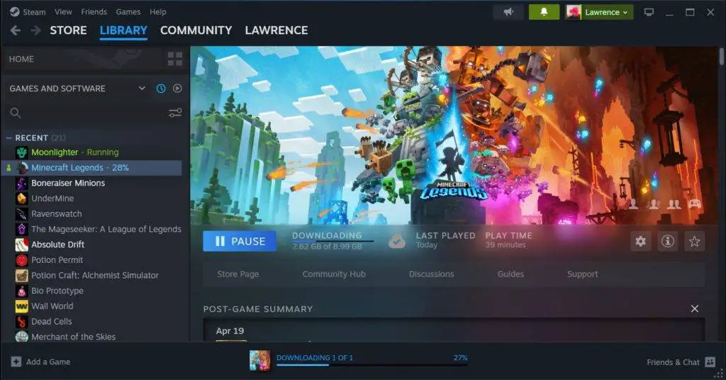 Steam update (Photo credit: @lawrenceyang/Twitter)
