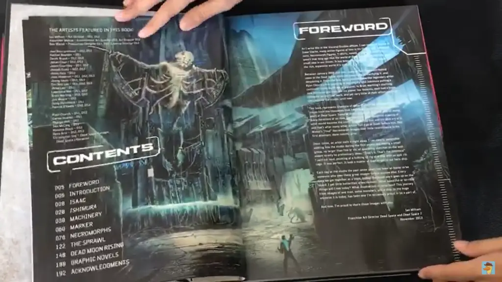 video game art book of Dead Space