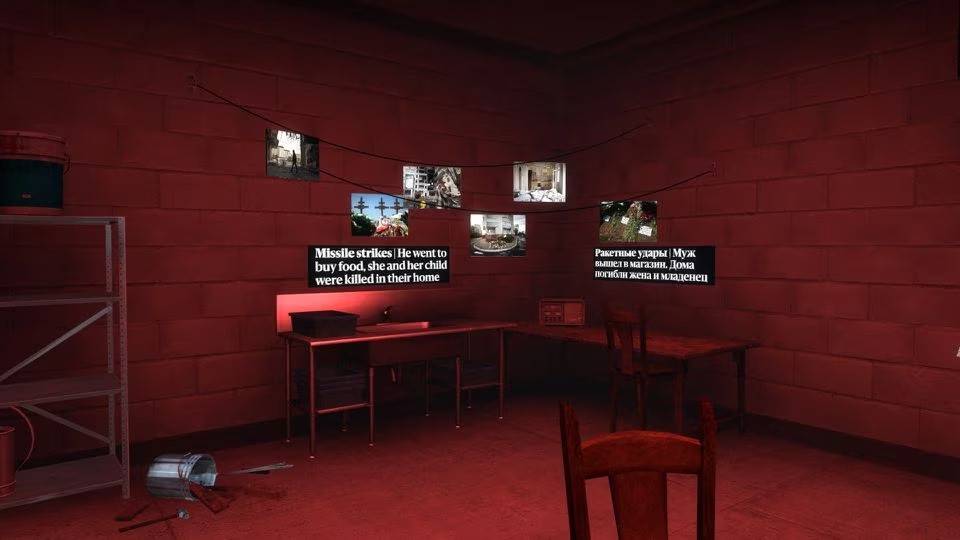 The secret room in Counter-Strike with hidden news content (Photo credit: Helsingin Sanomat/REUTERS)