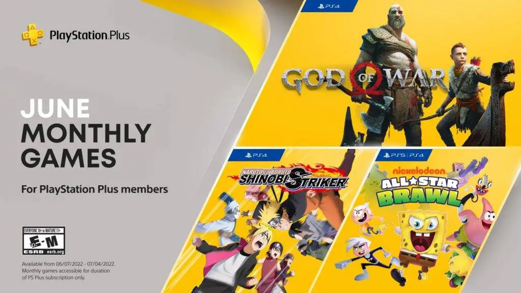 June monthly games on PS+