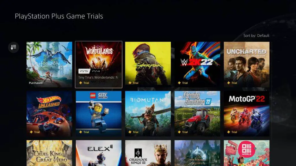 PS Plus game trial