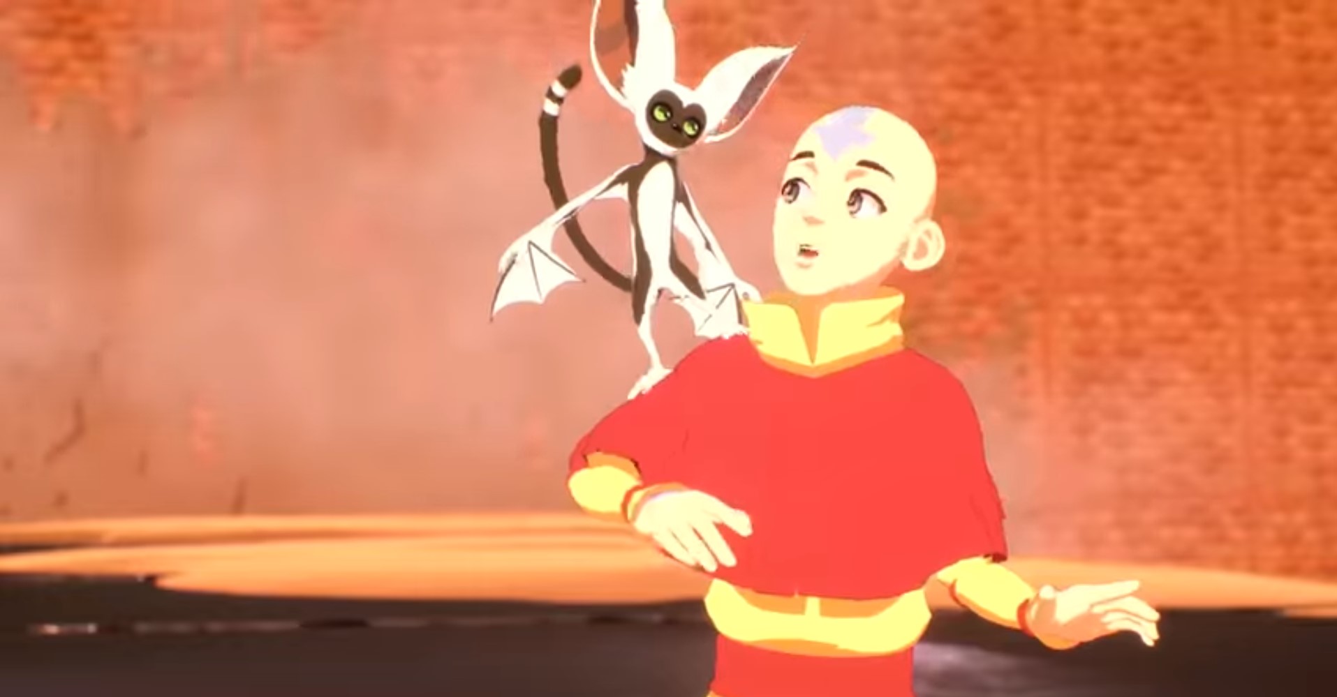 Aang with Appa in Avatar the Last Airbender: Quest for Balance