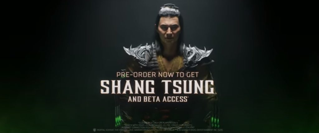 Shang Tsung pre-order bonus in Mortal Kombat 1