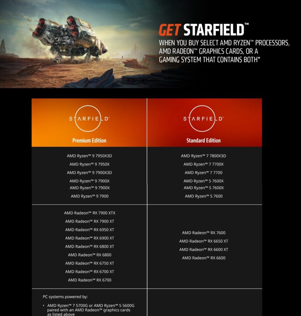 AMD Starfield bundle
