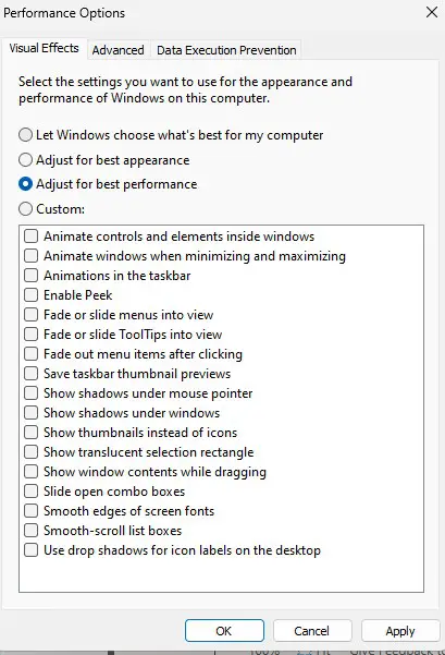 Changing the performance settings of your laptop can make it run faster
