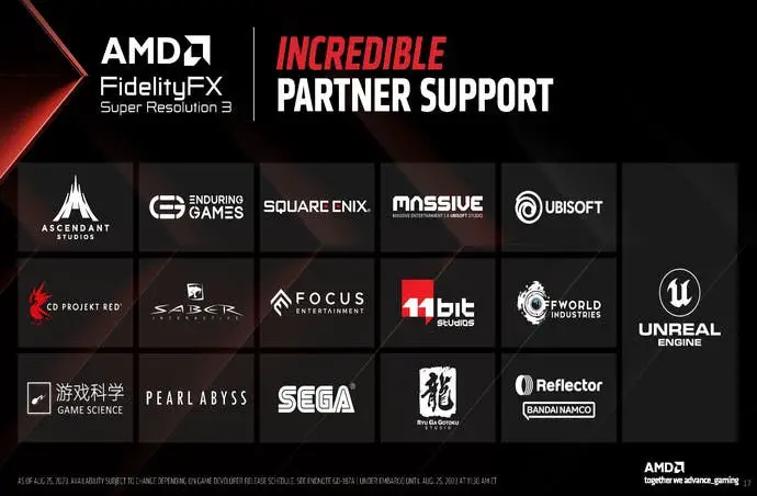 List of studios that has partnered with AMD