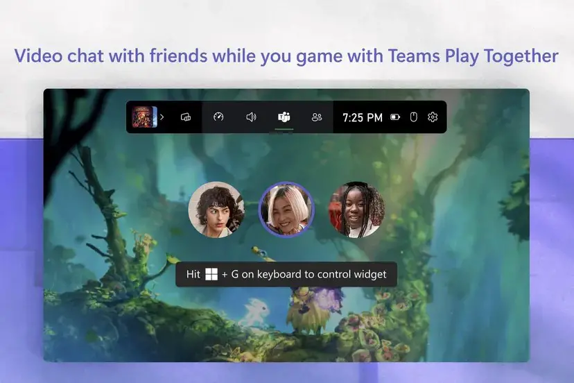 Xbox Game Bar Showing Play Together (Photo credit Microsoft)