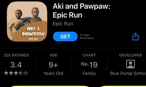 Aki and Pawpaw Epic Run on iOS 