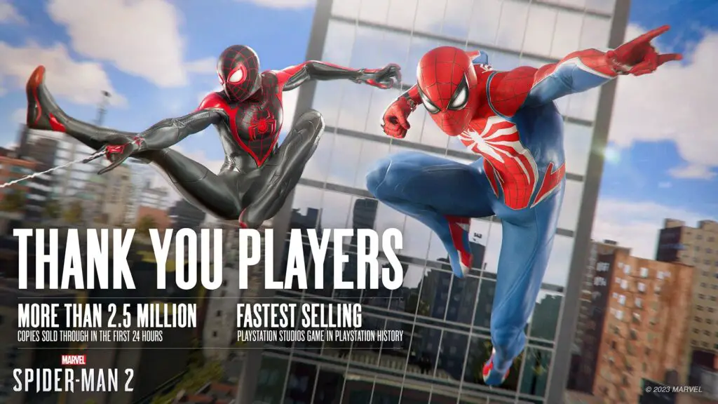 Spider-Man 2 Is PlayStation’s Fastest-Selling Game In History, Selling 2.5 Million Copies In 24 Hours