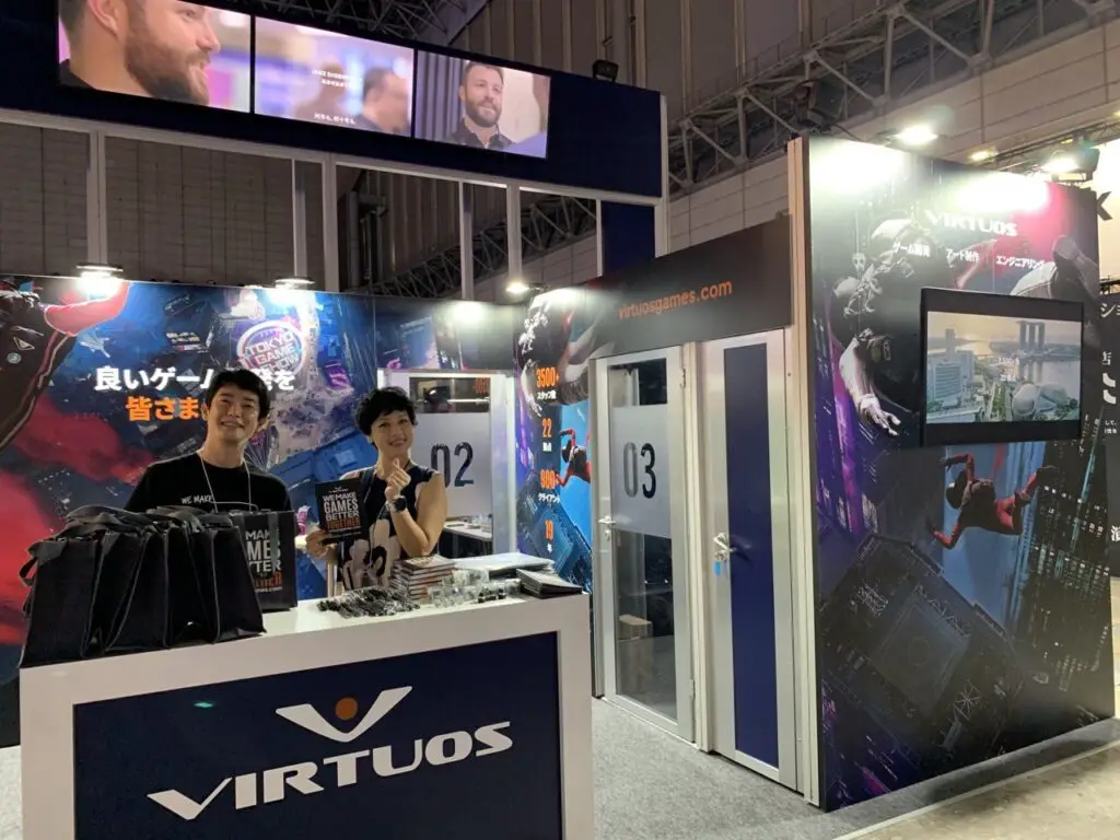 Virtuos booth at Tokyo Game Show 2023