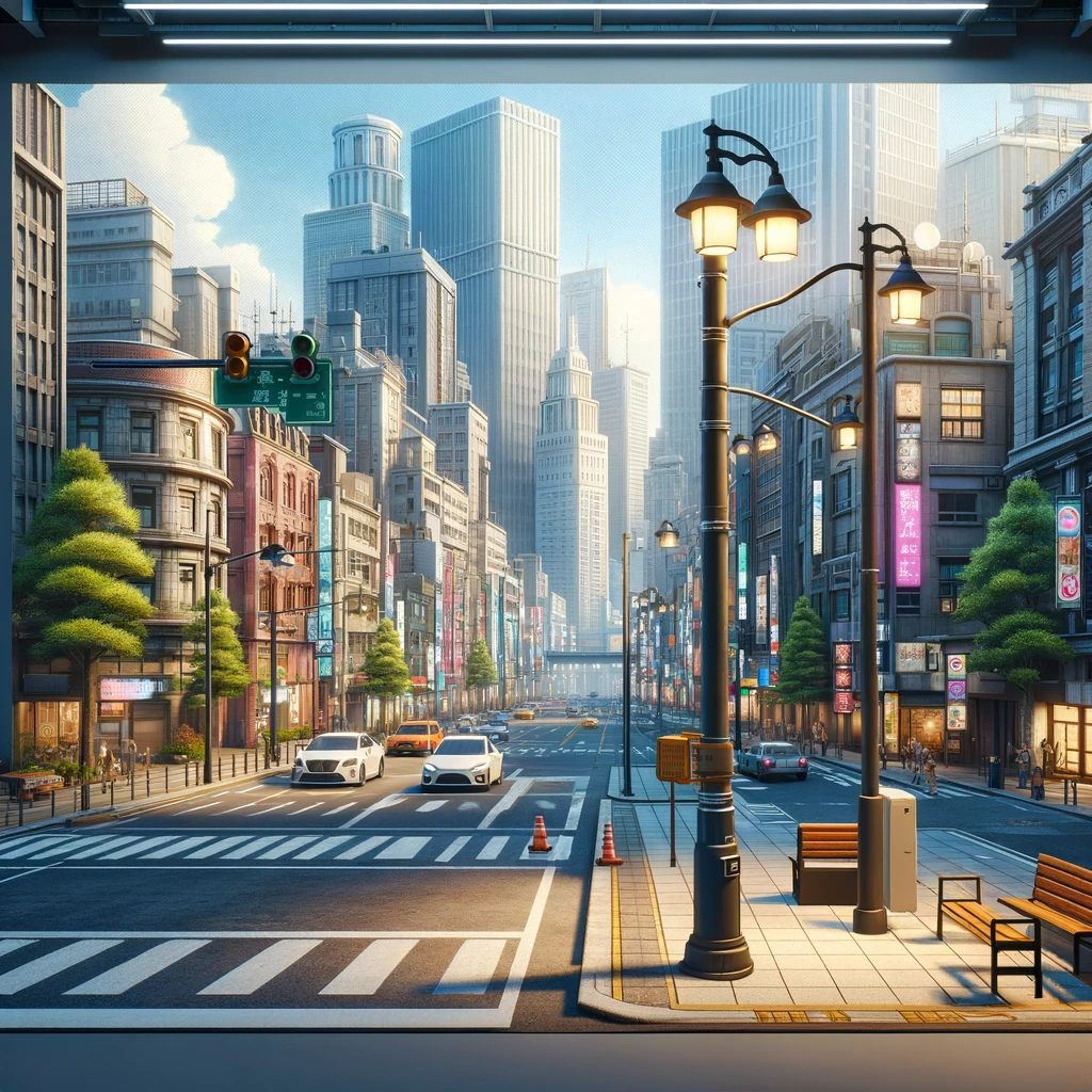 Detailed image of an urban game environment